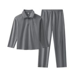 YOUKESHU 撸猫短绒加厚可外穿秋冬季情侣家居服 烟灰色