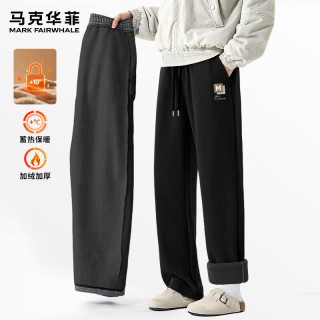 马克华菲 26年秋冬季保暖宽松显瘦雪尼尔加绒直脚裤