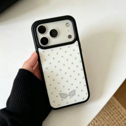 星星天使翅膀适用苹果17/18promax手机壳iPhone16/15pm简约磨砂FindX9/mate80小米18pro硅胶防摔14华为pura90