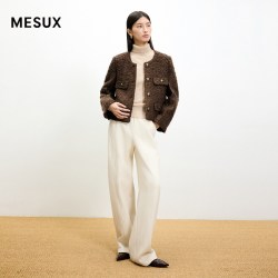 MESUX米岫 含绵羊毛马海毛小香风短外套MMWUH103