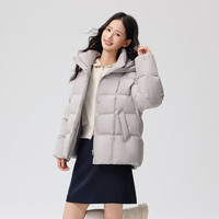 雪中飞 8F15 云绒保暖 迷楼灰 S 女士短款羽绒服