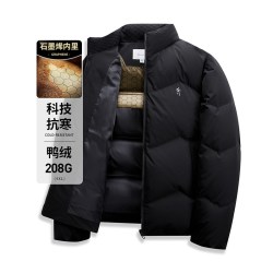 与狼共舞 [石墨烯内里]与狼共舞防风立领羽绒服男2025冬季新款简约保暖外套