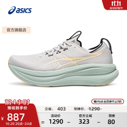 亚瑟士 男鞋缓震跑鞋耐磨运动鞋回弹透气跑步鞋 GEL-NIMBUS 28 灰色/白色 42.5