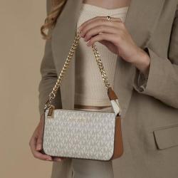 MICHAEL KORS Jet Set 中号标志性徽标复古经典老花链条单肩手拿腋下包