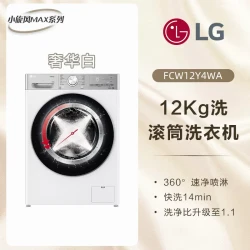 LG [换新补贴]LG洗烘一体单洗12Kg小旋风MAX洗衣机家用全自动12D4WA