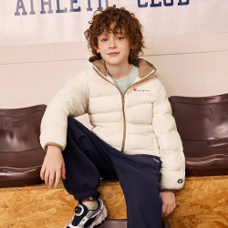 Champion [轻暖鹅绒]Champion冠军儿童三防抗菌绒羽绒服上衣外套26冬季新款