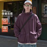 马克华菲 春秋潮流工装外套连帽刺绣大口袋夹克开衫外套男秋季