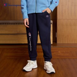 Champion 冠军男女儿童经典加绒休闲束脚裤运动抗菌卫裤长裤26秋冬