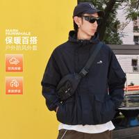 马克华菲 春秋潮流工装外套连帽刺绣大口袋夹克开衫外套男秋季