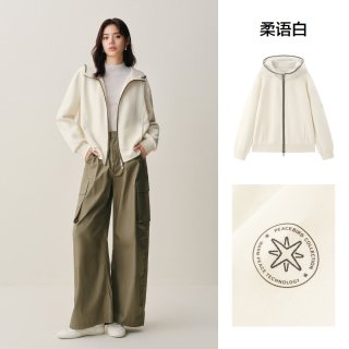 太平鸟 女士时尚休闲卫衣A3CRF420B 米色3 S