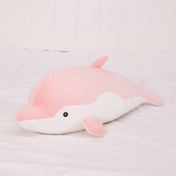 Ghiaccio 毛绒玩具 海豚鲨鱼 仿真玩偶 海豚款-粉红色 70CM