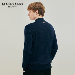 MANGANO 半拉链羊毛衫 老钱风