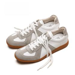 马登 经典复古德训鞋男款运动休闲板鞋小白鞋平底健身训练阿甘鞋子