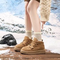 森马 女鞋雪地靴秋冬季男士马丁靴百搭休闲板鞋