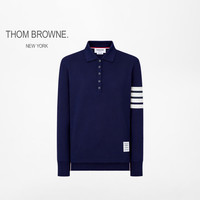 THOM BROWNE [TB]汤姆布朗[6期免息]男女同款四条纹棉质长袖POLO 海军蓝 M