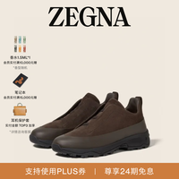 Ermenegildo Zegna Zegna杰尼亚男鞋秋冬新品皮革配绒面革Triple Stitch Monte奢华休闲鞋 深棕色 39 (5)