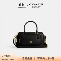 COACH 新款奥莱女士女包口袋细节ROWAN SATCHEL手袋单肩斜挎包通勤百搭 IM/黑色