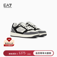 EMPORIO ARMANI 官方旗舰EA7/新款男女拼接训练健身加厚休闲运动板鞋秋冬 MC684-黑色/灰色/米白色 44 ( IT 10 | 44)