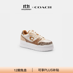 COACH 秋季女士女鞋经典拼色老花SOHO厚底增高运动鞋 混合色 38.5