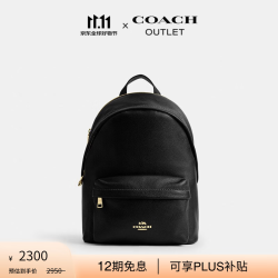 COACH 奥莱女士女包TAYLOR小号双肩包背包旅行通勤电脑包 IM/黑色