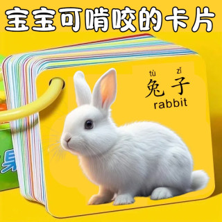 动物卡片宝宝认识图早教认知卡益智儿童玩具婴幼儿看图识物识字卡