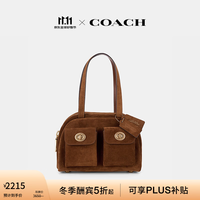 COACH 女士TWIN TURNLOCK 20号手袋秋季高级感女包 B4/暖棕色