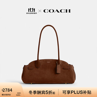COACH 女士EMPIRE CARRYALL 34号手袋单肩包斜挎包绒面女包 B4/暖棕色