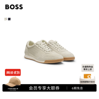 BOSS（服装） 雨果博斯BOSS男26年新款徽标细节皮革运动鞋TTNM SL轻量版 浅米色 42