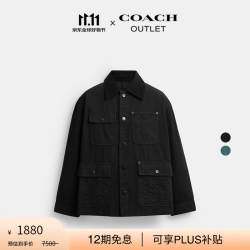 COACH 奥莱男士CHORE外套户外秋冬季保暖通勤 黑色 XL