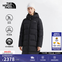 北面 羽绒服女600蓬鹅绒防泼溅户外长款保暖|8GKR JK3/宇宙黑