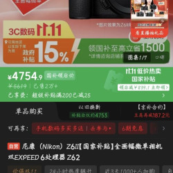 Z6 II 全画幅微单相机 防抖 视频录制 单机身