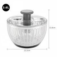 SAIVEINA 蔬菜脱水器果蔬甩干机沙拉脱水器手动按压家用沥水篮神器