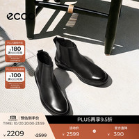 ecco 男靴切尔西靴 黑色牛皮靴男士短靴 都市伦敦525694 黑色52569401001 41