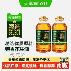 天猫超市 猫超臻选特香物理压榨花生油5L*2桶 零反食用油