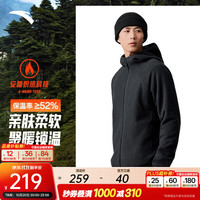 安踏 火壳抓绒衣丨大地之壳3.0保暖绒摇粒绒外套男连帽上衣 基础黑-5 L (男175)