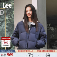 Lee 26秋冬新品舒适版立领亮片徽章Logo设计女羽绒服