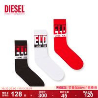 DIESEL 袜子三双装男女棉质长袜舒适透气中筒袜