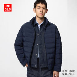优衣库 PUFFTECH空气棉服茄克男装/外套夹克486171 69 藏青色 L