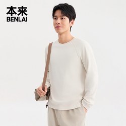 本来 BENLAI男士抗静电发热速干圆领打底衫T恤