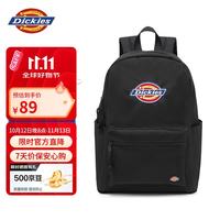 Dickies 双11 双肩背刺绣大容量初中高中旅行通勤男女大学生上学书包 黑色