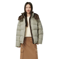 坦博尔（Tanboer）羽绒服女宽松短款小个子秋冬可脱卸帽秋冬运动保暖外套 满天星紫 L (170)