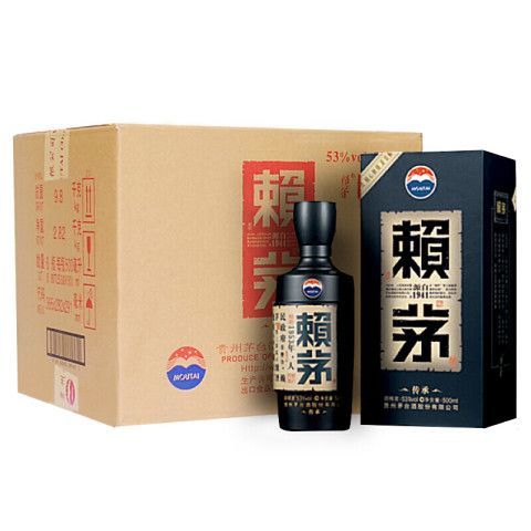 喵喵币1453元：茅台 赖茅酱香传承蓝53度500ml×6瓶原箱送礼宴请