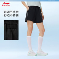 李宁 短卫裤女子26新款裤子健身系列简约宽松日常休闲百搭运动裤 黑-2 L