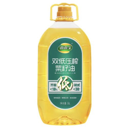 道道全 食用油 双低压榨菜籽油 优质原料非转基因 5L*1桶