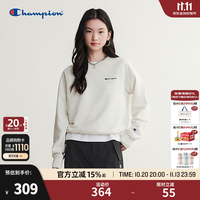 Champion 冠军卫衣女士2026秋季新款长袖纯色圆领上衣插肩袖休闲糖果色女装 燕麦米 M