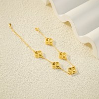 金包银四叶草五花手链女款2026新款小众设计感节日送女友生日礼物