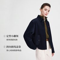 navigare 女士复古纯棉灯芯绒翻领短外套