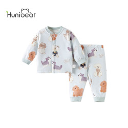 欢喜小熊 婴幼儿家居服套装 睡衣两件装 保暖冬装衣服