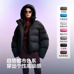 波司登 冬季90绒羽绒服女士泡芙加厚连帽外套
