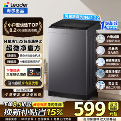 海尔 波轮全自动洗衣机 8.2公斤家用一级能效宿舍出租房公寓除螨洗高洗净比 洗脱一体 波轮 8.2kg